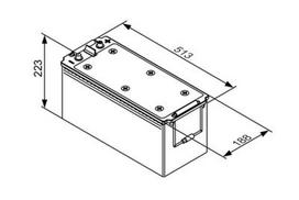4ah 12v - BOSCH 0 092 T30 540 12V 154Ah 1150A K+ - 2 nuotrauka