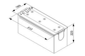 45ah - BOSCH 0 092 T50 750 12V 145Ah 800A K+ - 2 nuotrauka