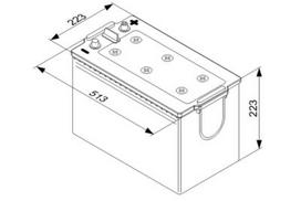 akumuliatorius 70ah - BOSCH 0 092 T40 770 12V 170Ah 1000A K+ - 2 nuotrauka