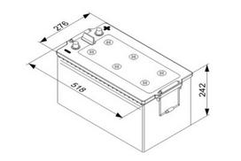 akumuliatorius 225ah - Bosch T5080 225Ah - 2 nuotrauka