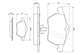 bosch 360 - BOSCH 0 986 424 360 Brake pad set - 2 nuotrauka