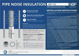 Izoliacija garsui vamzdyne slopinti Alenor NSP Soft PRO 110, 3m