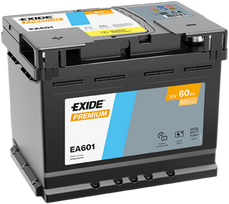 akumuliatorius 60ah - EXIDE EA601 12V 60Ah 600A K+ - 2 nuotrauka