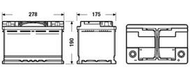 12v akumuliatorius - EXIDE EL700 EFB 70Ah 720A (EN) 12V akumuliatorius - 2 nuotrauka