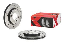 brembo xtra - Stabdžių diskas Xtra (1 vnt.) Priekis Dešinė/Kairė Tinka CITROEN AX, SAXO, XSARA, XSARA/HATCHBACK, XSARA/KOMBI, ZX, ZX/HATCHBACK; PEUGEOT 106 I, 106 II, 106 II/HATCHBACK, 206, 206+ - 2 nuotrauka