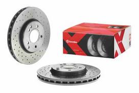 brembo xtra - Stabdžių diskas Xtra (1 vnt.) Priekis Dešinė/Kairė Tinka MERCEDES C (CL203), C T-MODEL (S203), C (W203), CLC (CL203), CLK (A209), CLK (C208), CLK (C209), E (VF210), SLK (R171) - 2 nuotrauka