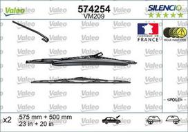 valeo valytuvo - Valytuvai Valeo Silencio 575/500mm - 3 nuotrauka