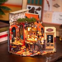 mini namas 3d - Robotime Cheers Bar & Dining 3D konstruktorius - 5 nuotrauka