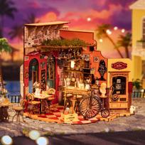 mini namas 3d - Robotime Cheers Bar & Dining 3D konstruktorius - 6 nuotrauka