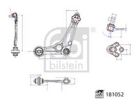 ratai su guoliais - Rato pakabos svirtis priekis Kairė apačia apačia 22 mm (su guoliu) Tinka: RENAULT GRAND SCENIC IV, MEGANE IV, SCENIC IV 1.0-1.8D 11.15- - 2 nuotrauka