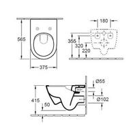 villeroy boch klozetas - Villeroy & Boch Subway 2 Direct Flush, su slim Soft Close dangčiu, balta (White) - 2 nuotrauka