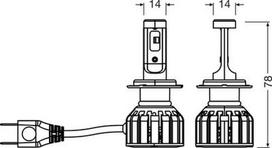 h7 night breaker led - Osram Night Breaker LED H7, 16W, 6000K, 2 vnt. - 2 nuotrauka