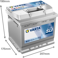 12v akumuliatorius - VARTA BLACK 45AH 400A B20 - 4 nuotrauka