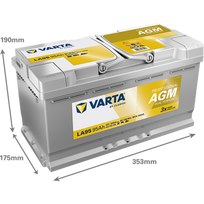 95ah akumuliatoriai agm - Varta AGM 95Ah 850A 12V - 4 nuotrauka