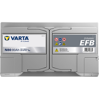 akumuliatorius varta 80ah - Varta EFB580500080 12V 80Ah 800A Start-Stop - 2 nuotrauka