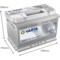 12v akumuliatorius - Varta Professional EFB 932070076 12V 70Ah 760A - 4 nuotrauka