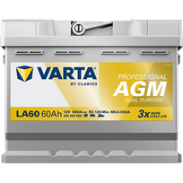 akumuliatorius 60ah - Varta Professional AGM 840060068K312 60Ah 680A 12V - 3 nuotrauka
