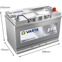 12v akumuliatorius - Varta Dynamic EFB 85Ah 800A 12V - 4 nuotrauka