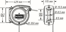 ilgintuvas 20m - Hazet 9040D-2.5, 3 x 2,5 mm², 20 m, IP20, 1 lizdo - 2 nuotrauka