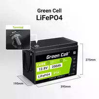 lifepo4 - Green Cell CUBE LFPGC12V200AH LiFePO4 200Ah 12.8V 2560Wh - 3 nuotrauka