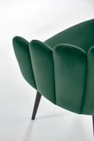 kede fotelis - Fotelis Halmar K410 Dark Green, žalias, 62 cm x 62 cm x 85 cm - 4 nuotrauka