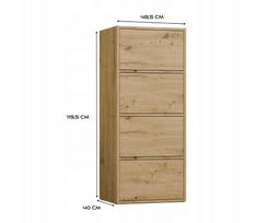 komoda - Komoda Top E Shop Alma, antracitas/ąžuolo, 119 cm x 50 cm x 40 cm - 6 nuotrauka