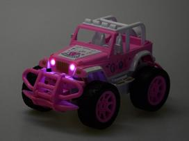 zaislai mergaitems - Jokomisiada Lėlių automobilis – Rožinė (Pink) RC visureigis su nuotolinio valdymo pultu ZA5909 - 4 nuotrauka