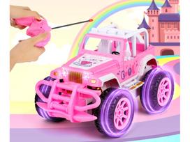 zaislai mergaitems - Jokomisiada Lėlių automobilis – Rožinė (Pink) RC visureigis su nuotolinio valdymo pultu ZA5909 - 6 nuotrauka