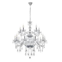 Candellux Lighting Cristallo 30-30399, E14, 15 x 40 W, skaidri/chromo spalvos
