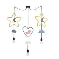 Candellux Lighting Trio 33-27528, E27, 3 x 20 W, mėlyna sp./geltona sp./juoda sp.