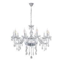 Candellux Lighting Cristallo 30-30351, E14, 10 x 40 W, skaidri/chromo spalvos