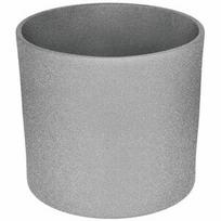 Keraminis vazonas DOMOLETTI, WALEC STRUCTUR, Ø 17 cm, pilka spalva