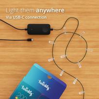 rgb laidas - Kalėdinė girlianda Twinkly Candies 100 RGB LED USB- C, žalios spalvos laidas - 6 nuotrauka