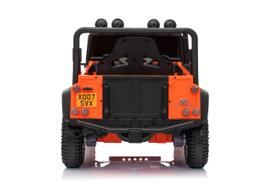 elektromobilis land rover - Hatis Vaikiškas elektromobilis Land Rover Defender, oranžinis (Orange) - 6 nuotrauka
