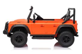 elektromobilis land rover - Hatis Vaikiškas elektromobilis Land Rover Defender, oranžinis (Orange) - 9 nuotrauka