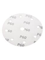 velcro padai - Šlifavimo diskai 150 mm, P60, 5 vnt, su 9 skylėmis 04-721 - 4 nuotrauka