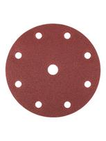 velcro padai - Šlifavimo diskai 150 mm, P60, 5 vnt, su 9 skylėmis 04-721 - 5 nuotrauka