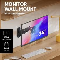 televizoriaus stovas laikiklsi tv stovas - TV SET ACC WALL MOUNT /13-34"/BLACK G120-B ONKRON - 4 nuotrauka