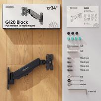 televizoriaus stovas laikiklsi tv stovas - TV SET ACC WALL MOUNT /13-34"/BLACK G120-B ONKRON - 5 nuotrauka
