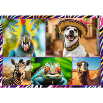 puzzle deliones 1000 - Trefl Funny Animals 13313, 4 x 250 det. - 4 nuotrauka