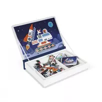 magnetines deliones - Janod Magnetibook Kosmos, 70 det. - 2 nuotrauka