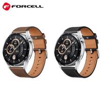 samsung laikrodziai - Forcell F-Design FS21 Samsung Galaxy Watch 22mm Rudas (Brown) - 3 nuotrauka