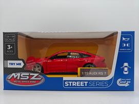zaislinis automobilio modelis - MSZ Automobilis Audi RS 7 Sportback, Raudonas (Red), 1:35 - 3 nuotrauka