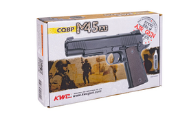 metalinis - Pneumatinis pistoletas KWC Ranger 1911 M45A1 CQBP k.4,5 mm 21 šūvis metalinis SLIDE - 2 nuotrauka