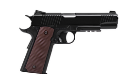 metalinis - Pneumatinis pistoletas KWC Ranger 1911 M45A1 CQBP k.4,5 mm 21 šūvis metalinis SLIDE - 4 nuotrauka