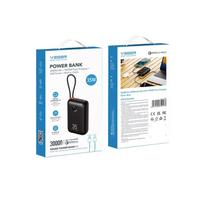 power bank 30000mah - Veger K3 (W3018), 30000mAh, 35W, PD, QC3.0, juodas (black) - 2 nuotrauka