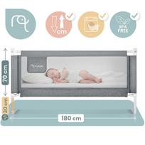 apsauginis lovos - Apsauginis lovos barjeras Nukido NK-227, pilka (Grey), 180 cm - 3 nuotrauka