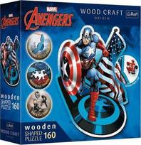 kapitonas amerika - Trefl Marvel Heroes Fearless Capitan America, 48 x 20 cm, 160 det. - 1 nuotrauka