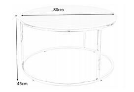 ermitazas stalai - Kavos staliukas Signal Meble Sabine, baltas, 800 mm x 800 mm x 450 mm - 3 nuotrauka
