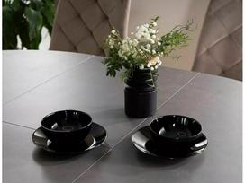 ermitazas stalai - Signal Meble PORTO valgomojo stalas, Juodas/Pilkas (Black/Grey) 120(160) x 120 cm - 5 nuotrauka